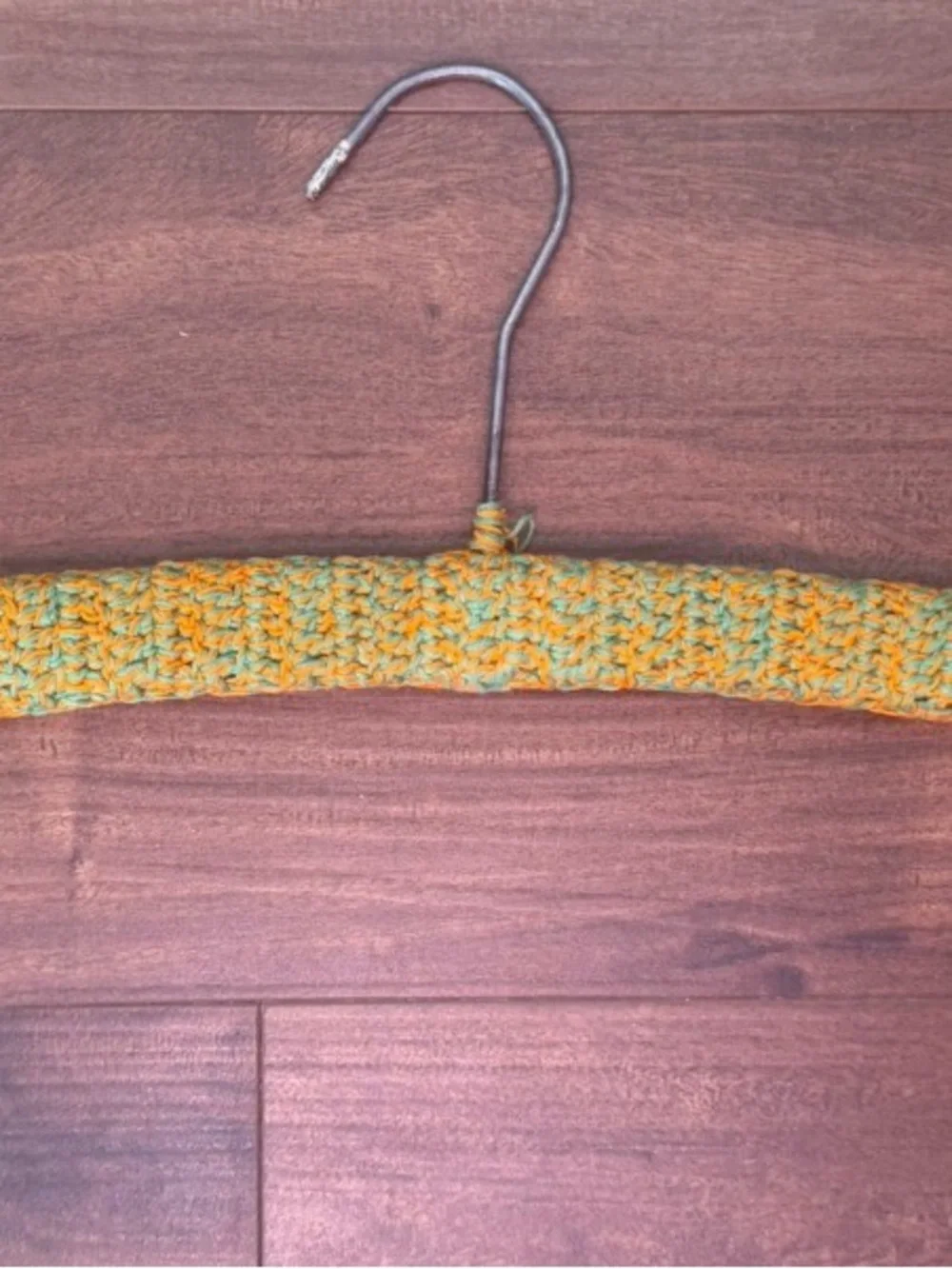 Vintage Crochet Coated Clothes Hangers Lot of 3 Retro Boho Tassel